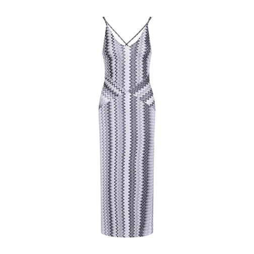 Missoni Avondjurken Multi Grey Shades Long Dress Multicolor