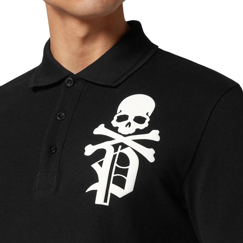 Philipp Plein Top Poloshirt Skull&Bones schwarz(Image 2)