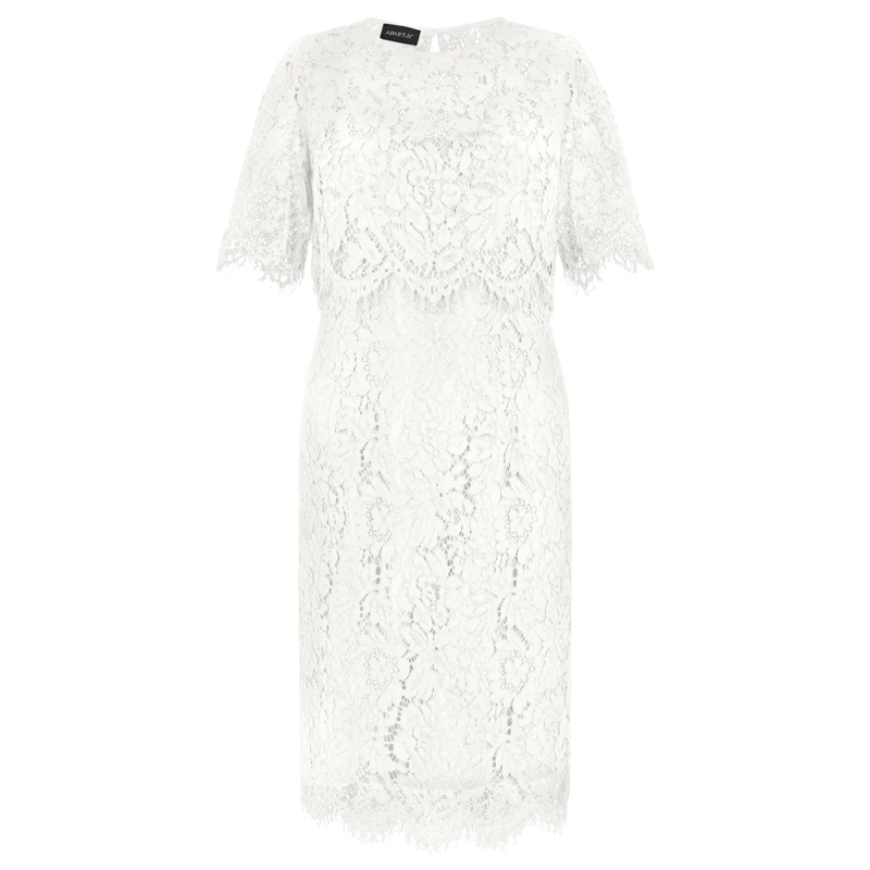 Apart Abendkleid Spitzenkleid mit Spitzenjacke creme