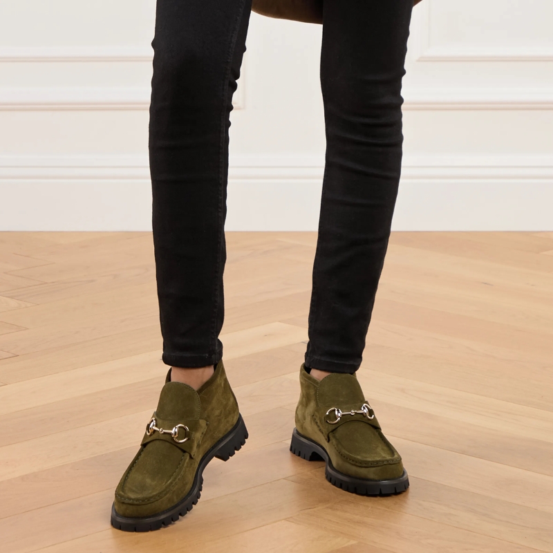 Gucci Stiefeletten Horsebit Ankle Boots Green(Image 2)