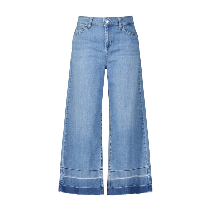 LIU JO Freizeithose Cropped Flared Jeans Blau