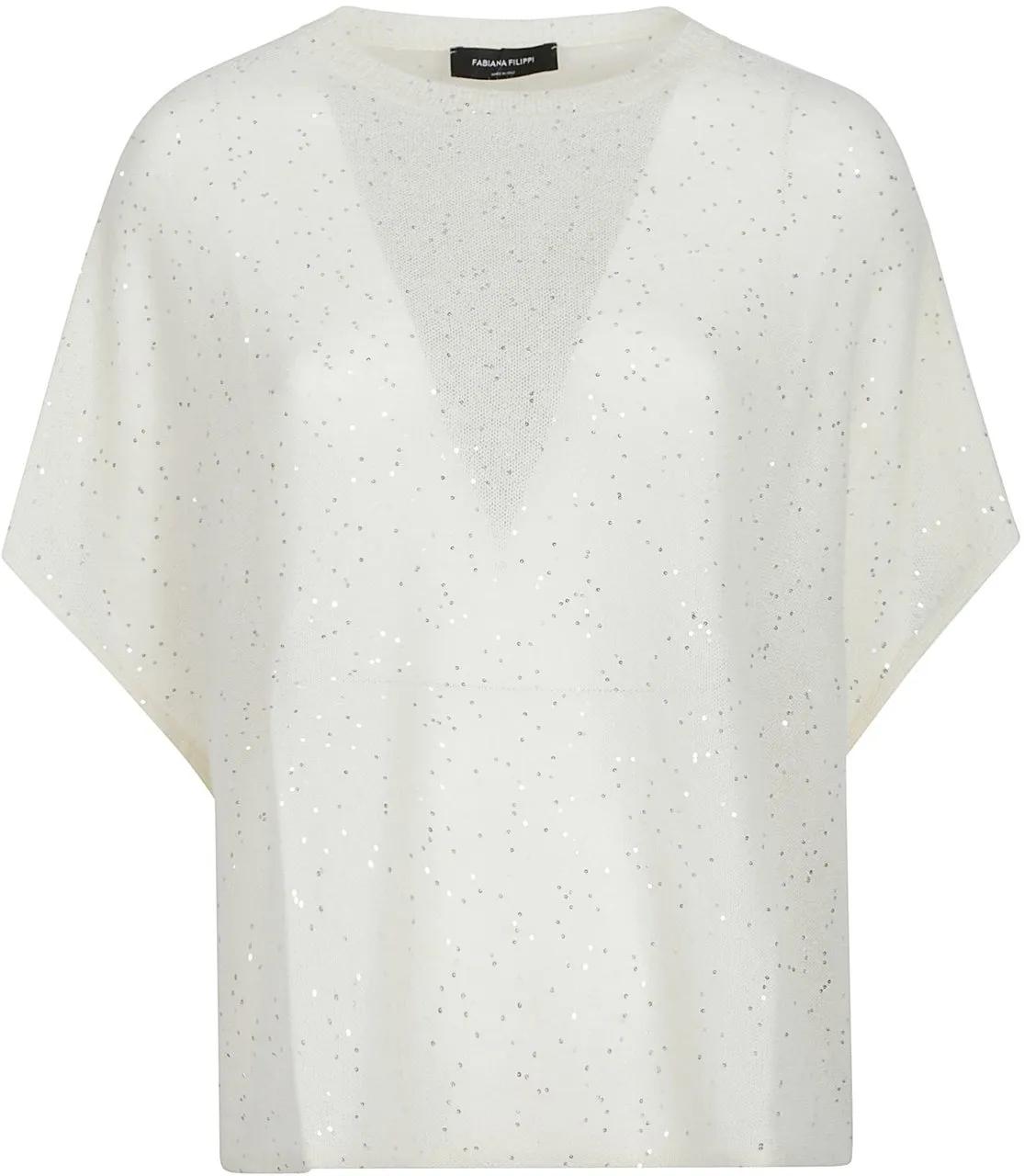 Thumbnail - Fabiana Filippi - Round Neck Sweater Nude & Neutrals - Größe XS -