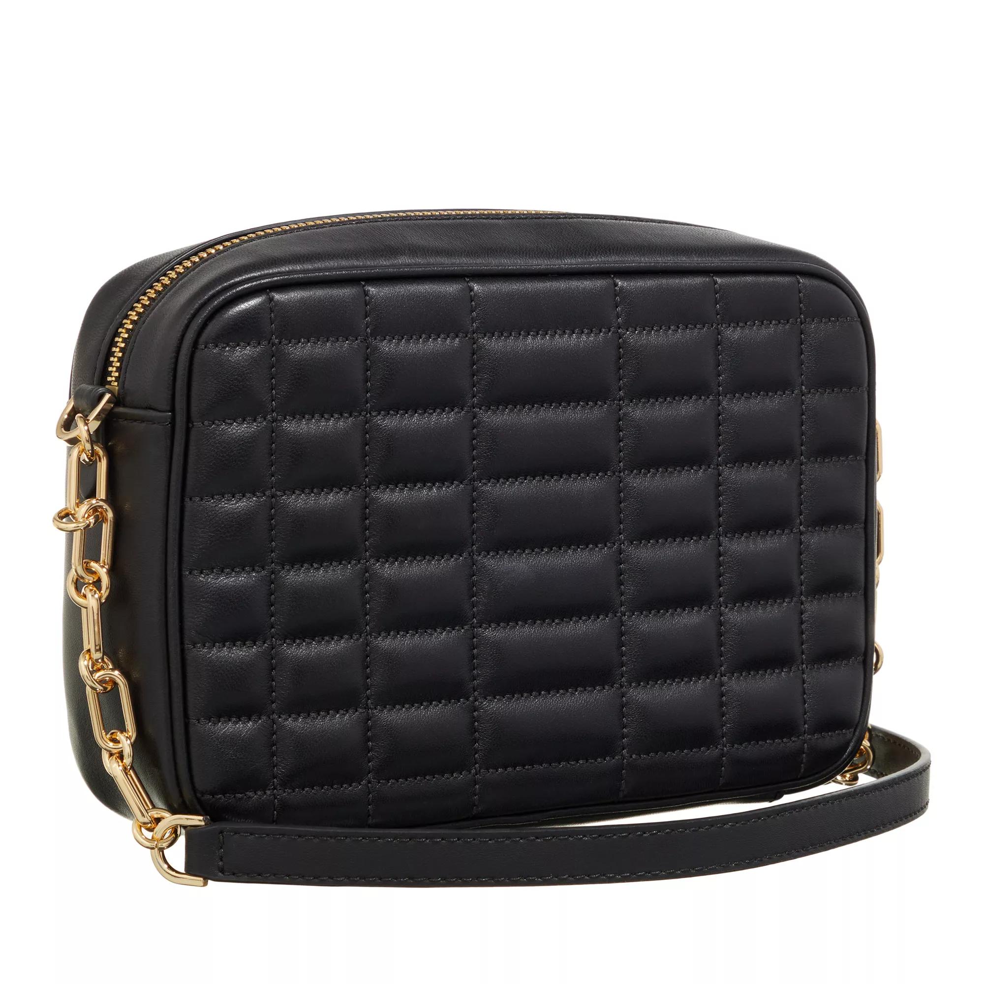 Michael Kors Zwarte leren gewatteerde schoudertas Black Dames