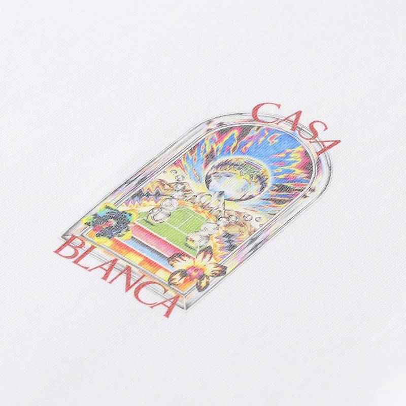 Casablanca T-shirt "Tennis Landscape" T-Shirt – White White(Image 7)