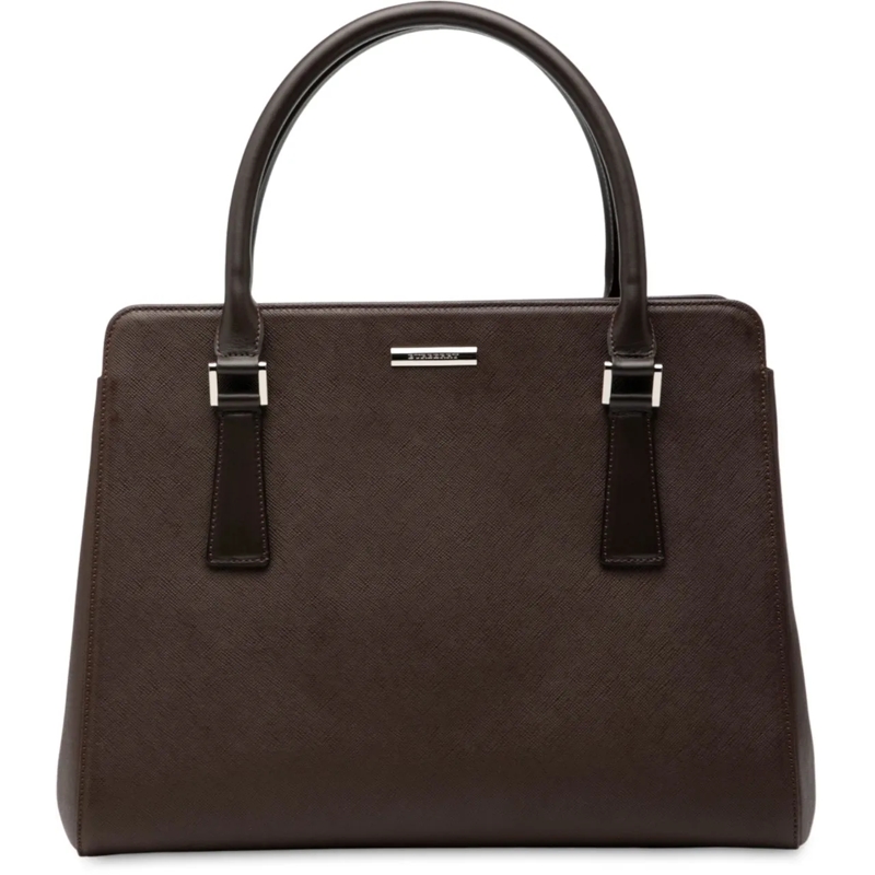 Burberry Tote Leather Handbag braun