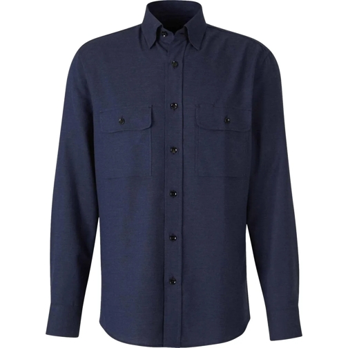 Brioni T-shirts Cotton Pockets Shirt blau