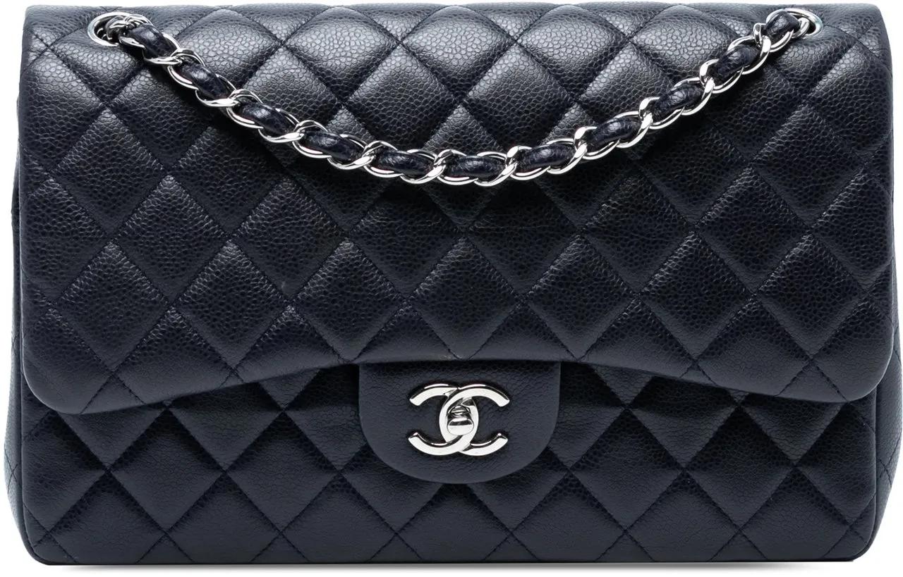 Chanel Hobo Bags - Jumbo Classic Caviar Double Flap - Gr. unisize - in Blau - für Damen