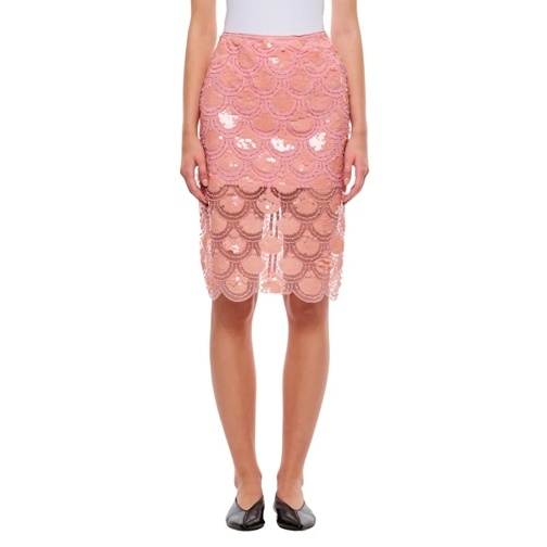 Rotate Sequin Pencil Skirt Pink Mini gonne