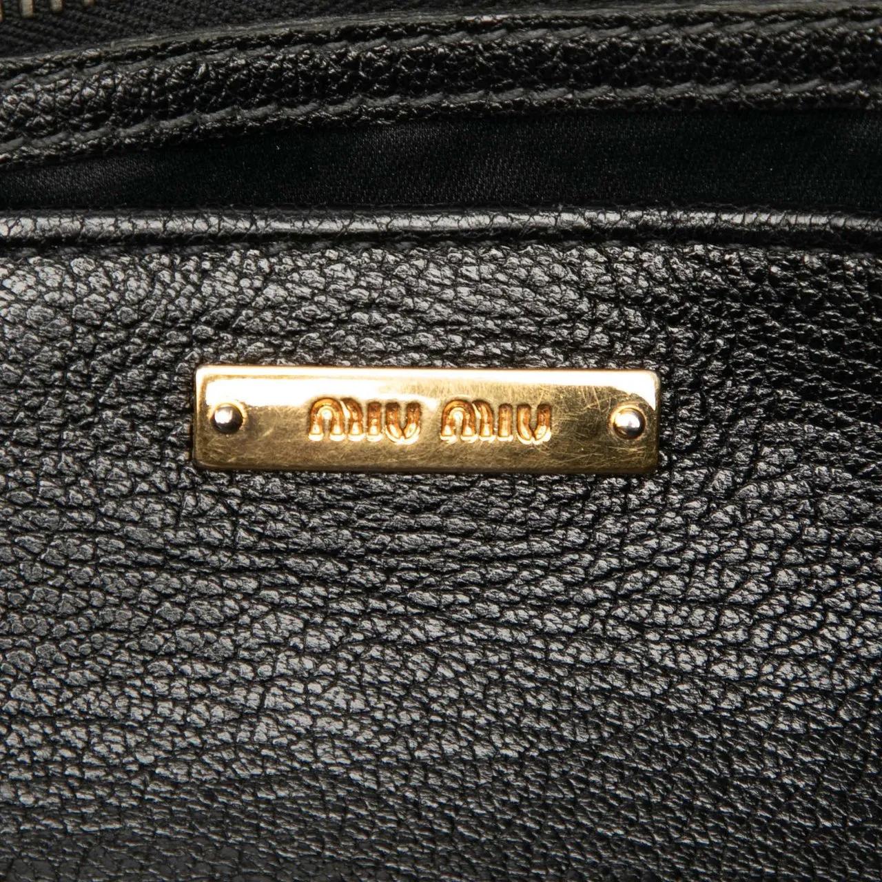 Thumbnail - Miu Miu Hobo Bags - Goatskin Madras Satchel - Gr. unisize - in Schwarz - für Damen