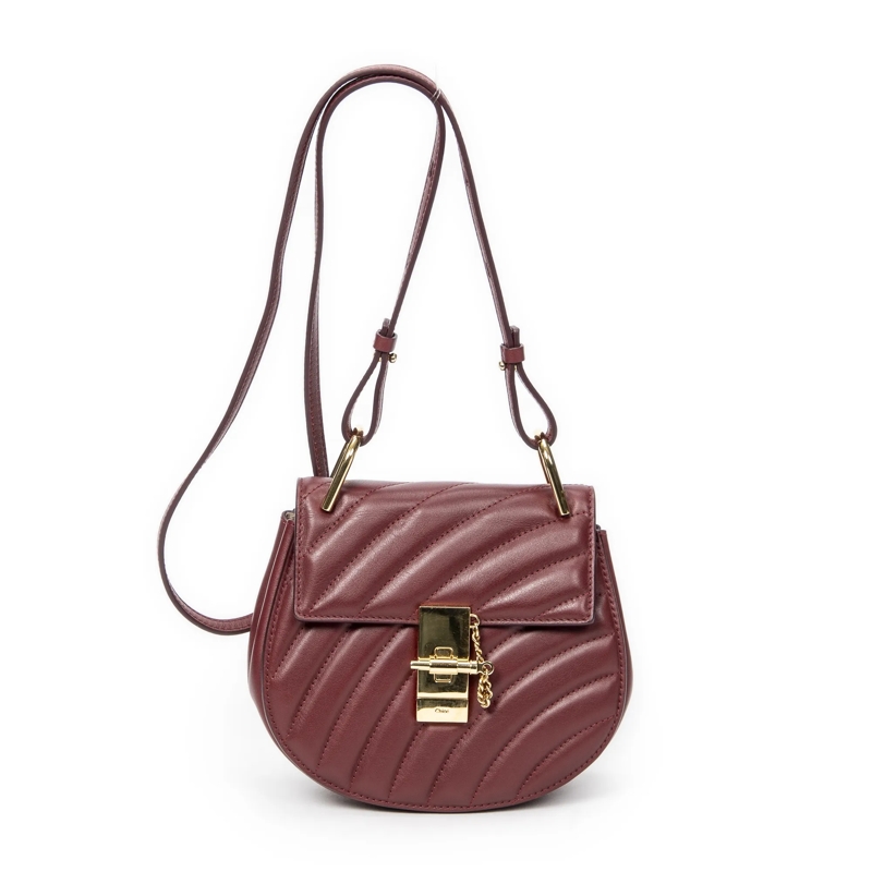 Chloé Crossbody Bag Mini Drew Bijou burgund