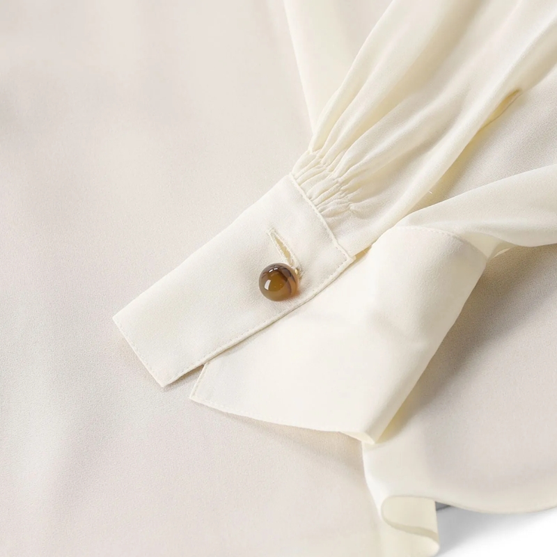 Vince Bluse Fließendes Blusenshirt Creme(Image 3)