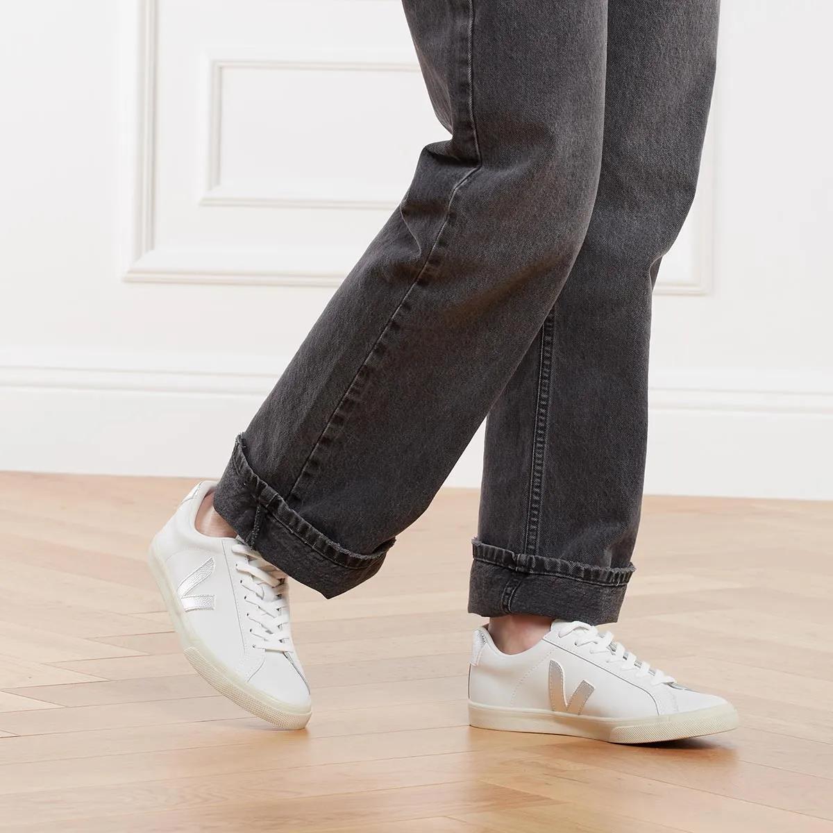 Veja Esplar Logo Extra White Silver Low-Top Sneakers