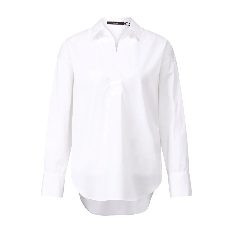 windsor. Bluse Bluse aus Baumwolle weiß