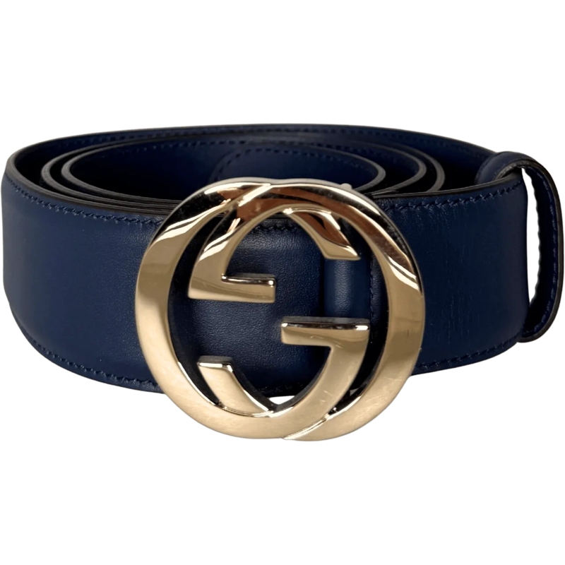 Gucci Gürtel Gucci Interlocking GG Gurtel Gro�e 95 Blau / sehr  blau
