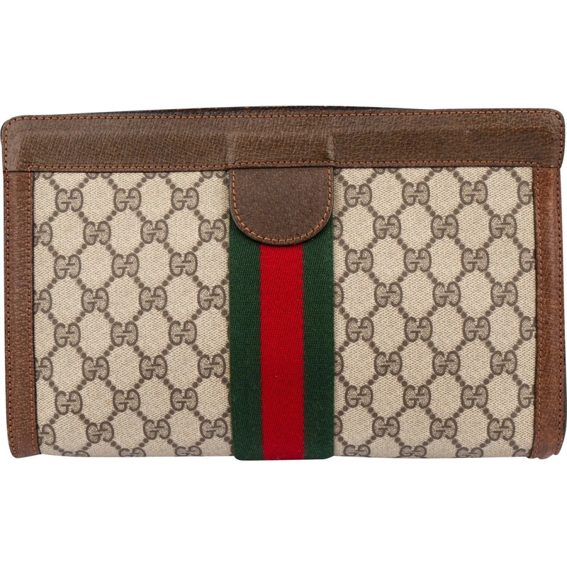 Gucci Fourre-tout Gucci GG Monogram Clutch braun