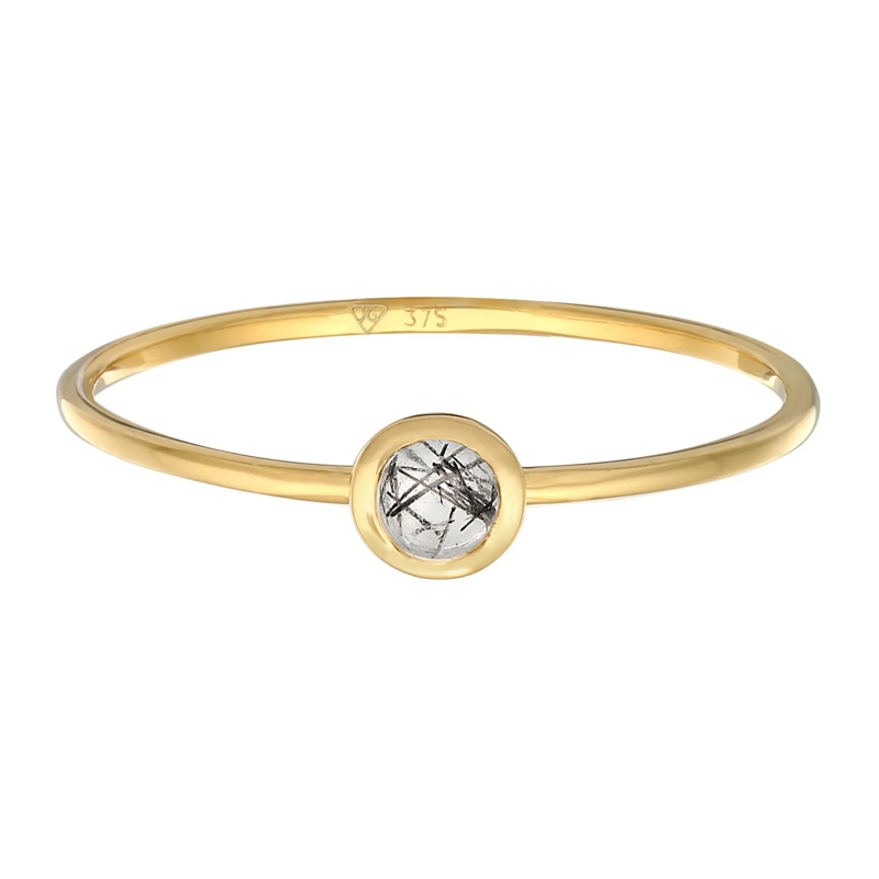 Elli Solitärring Ring Turmalin Solitär 375 Gelbgold gold(Image 2)