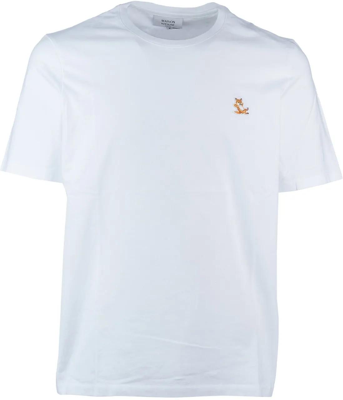 Maison Kitsune chillax fox patch regular tee shirt divers