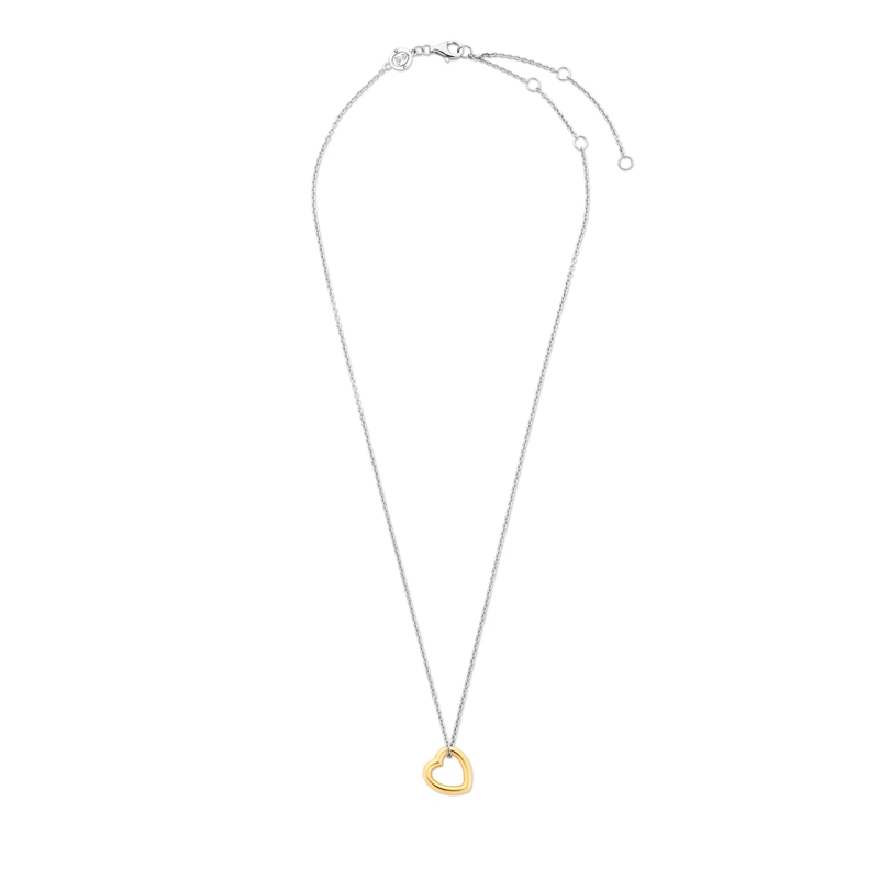 Ti Sento Mittellange Halskette 925er Sterlingsilber The Sparkling Heart gold(Image 4)
