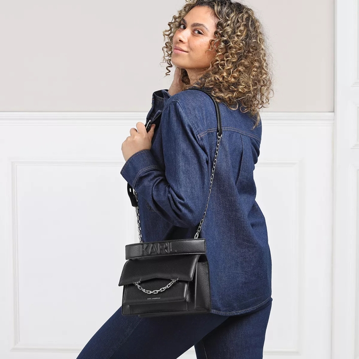 Karl Lagerfeld Shoulder Bag K/Seven Grainy SB - Black - Women - One Size