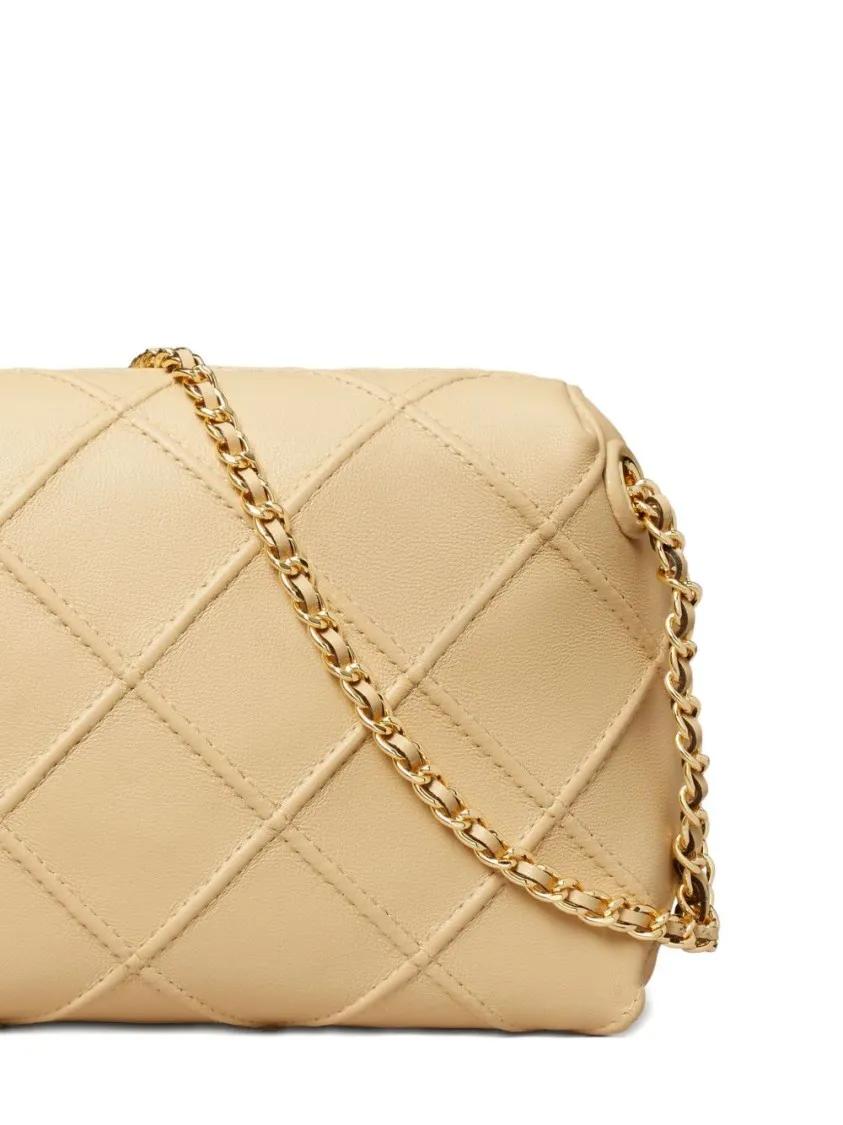 TORY BURCH Hobo bags Sesame Beige Diamond Quilted Shoulder Bag With Gol in beige