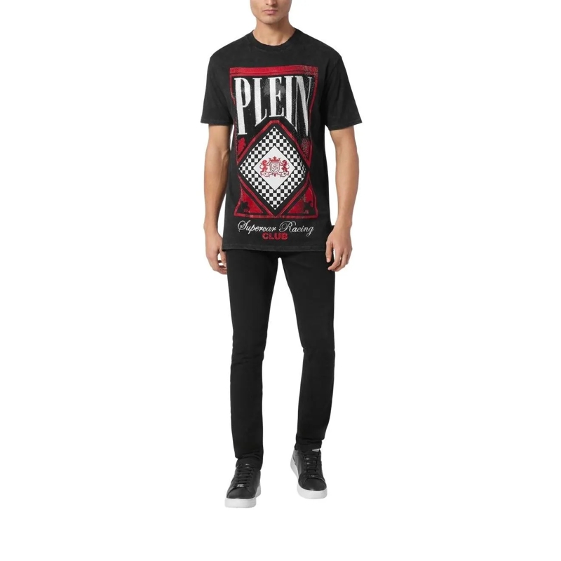 Philipp Plein T-Shirt T-Shirt Racing Mit Schmucksteinen schwarz(Image 3)