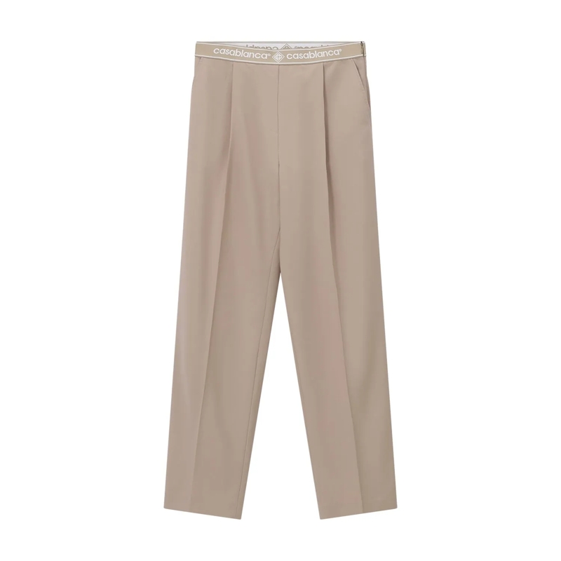 Casablanca Freizeithose Bundfaltenhose aus Wolle braun
