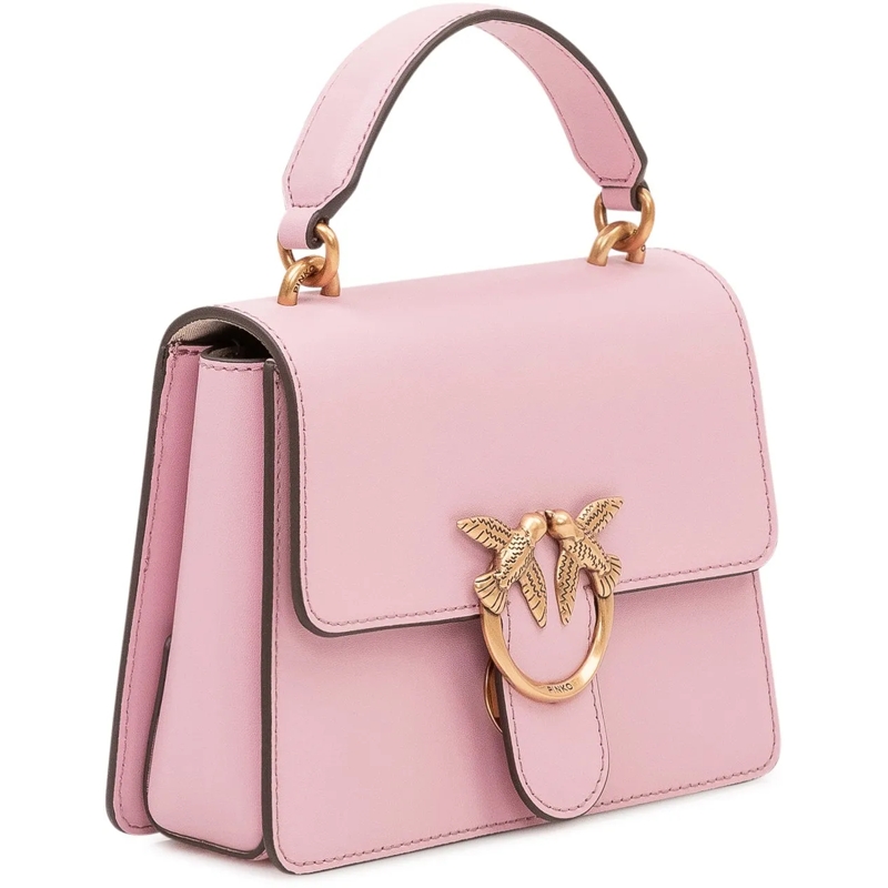 Pinko Tote Borsa Love One Top Handle con Patta e Manico rose(Image 3)