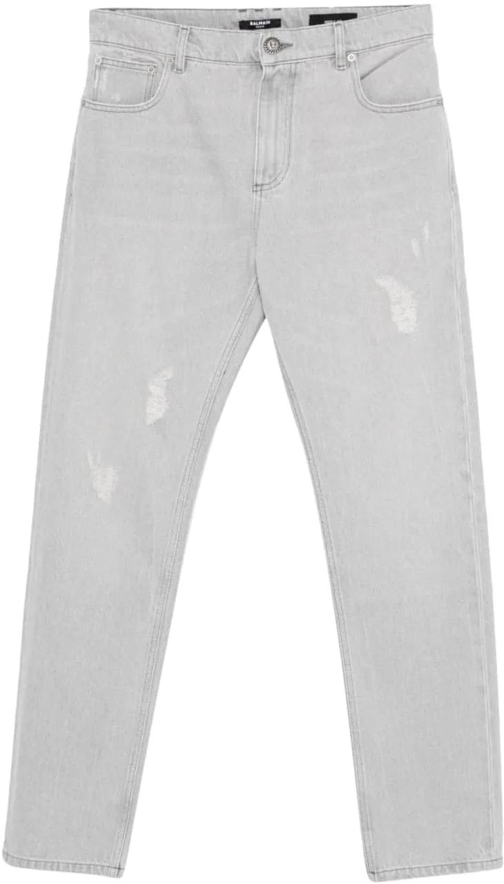 Thumbnail - Balmain - Trousers Washed Light Grey - Größe 32 - grau