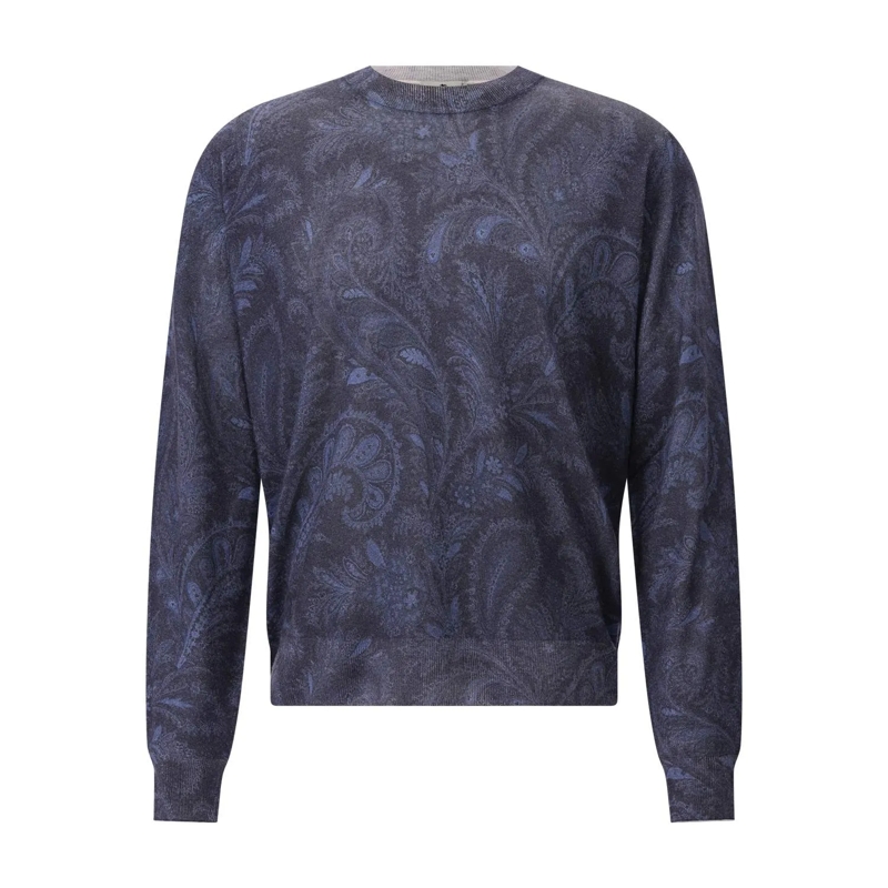 Etro Pullover Pullover aus Kaschmir-Seiden-Mix Dunkelblau