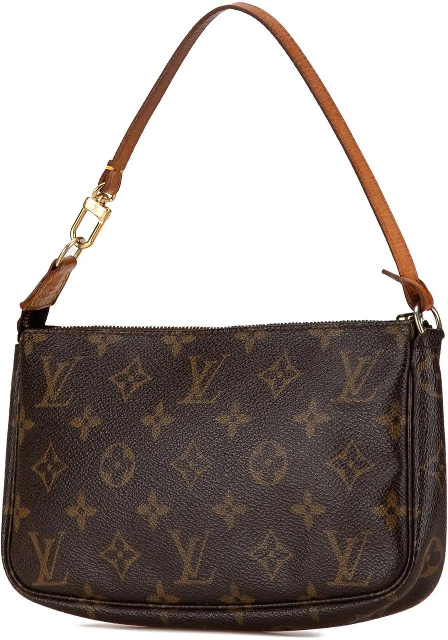Louis Vuitton Shoppers Monogram Pochette Accessoires in bruin