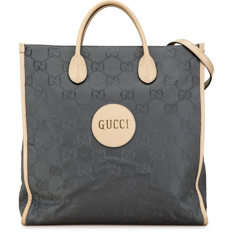 Gucci Schultertasche Medium GG Nylon Off the Grid Convertible Tote grau