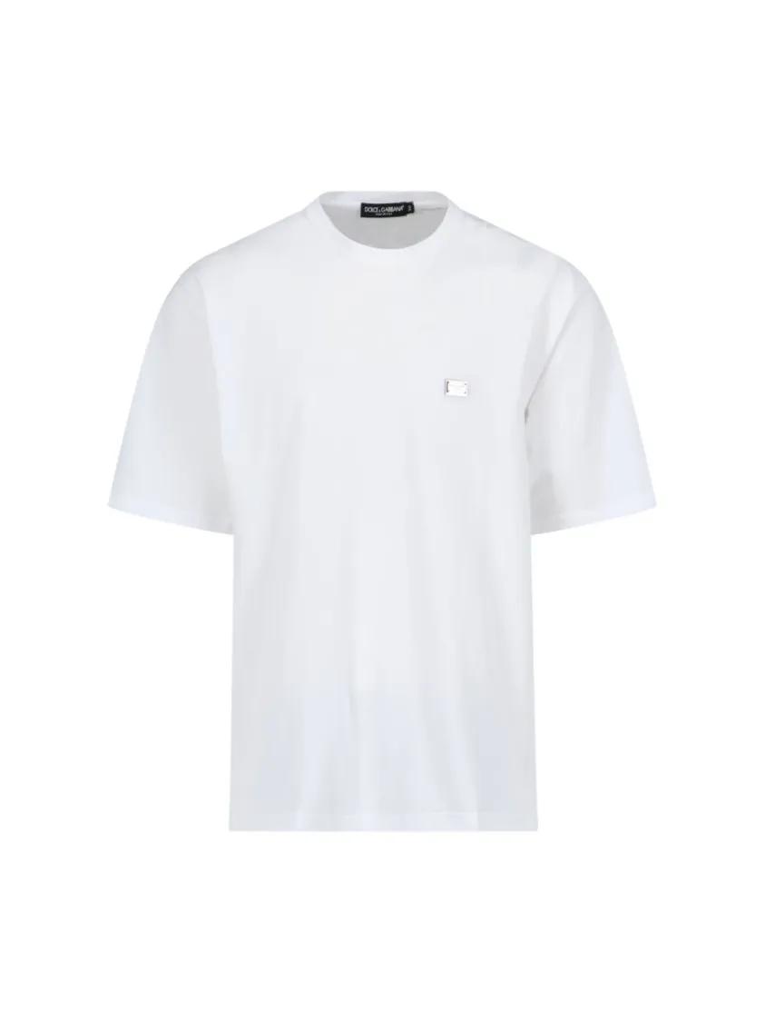 Thumbnail - Dolce&Gabbana - Plaque' T-Shirt – White - Größe 52 - weiß