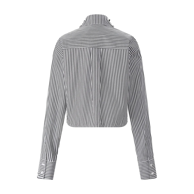 Sportmax Bluse Hemdbluse Quagga mit Schmucksteinen schwarz(Image 2)