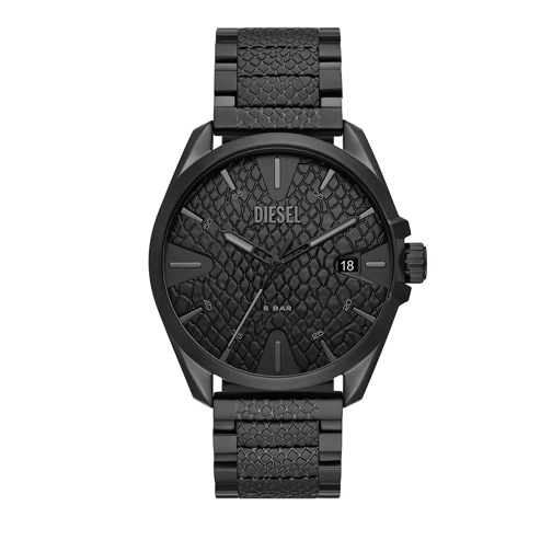 Diesel MS9 Three-Hand Date Stainless Steel Watch Black Quartz Horloge