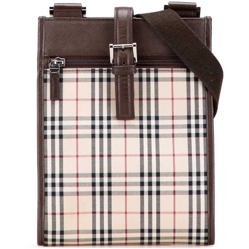 Burberry Sac à bandoulière House Check Canvas Crossbody braun