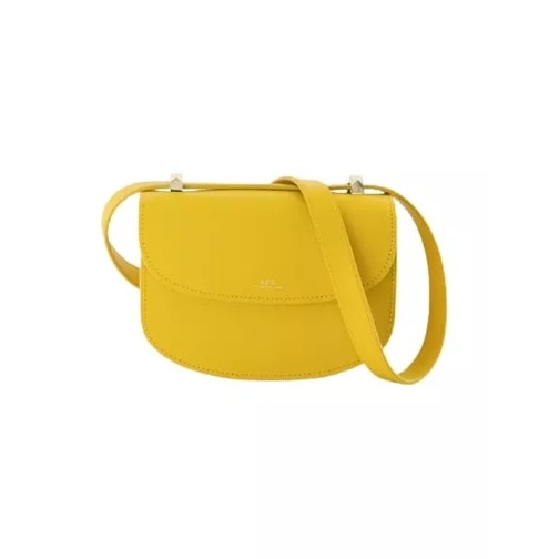 A.P.C. Geneve Mini Crossbody Bag - Leather - Yellow Yellow Cykelväska