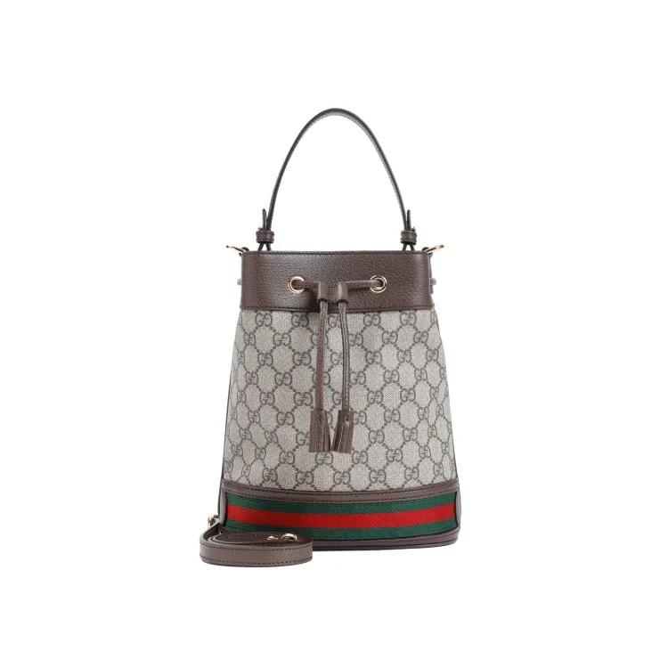 Gucci Beuteltaschen - Ophidia Bucket Shoulder Bag - Gr. unisize - in Grau - für Damen