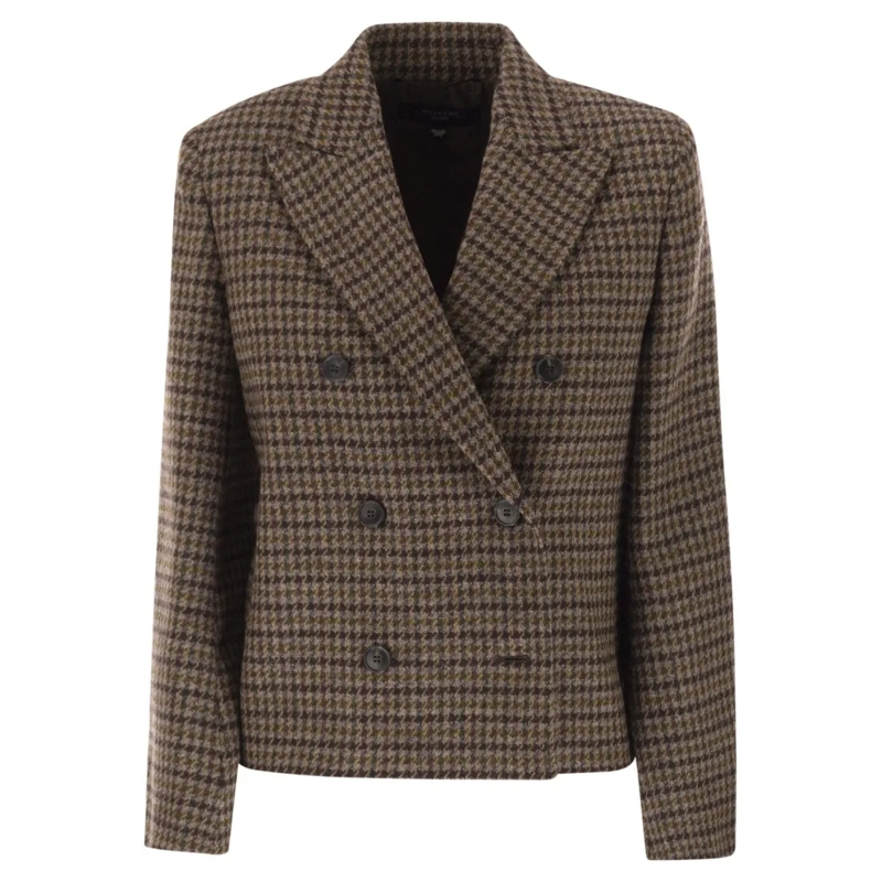 Max Mara Übergangsjacke Gerusia - Cropped Blazer In Wool Blend Grey