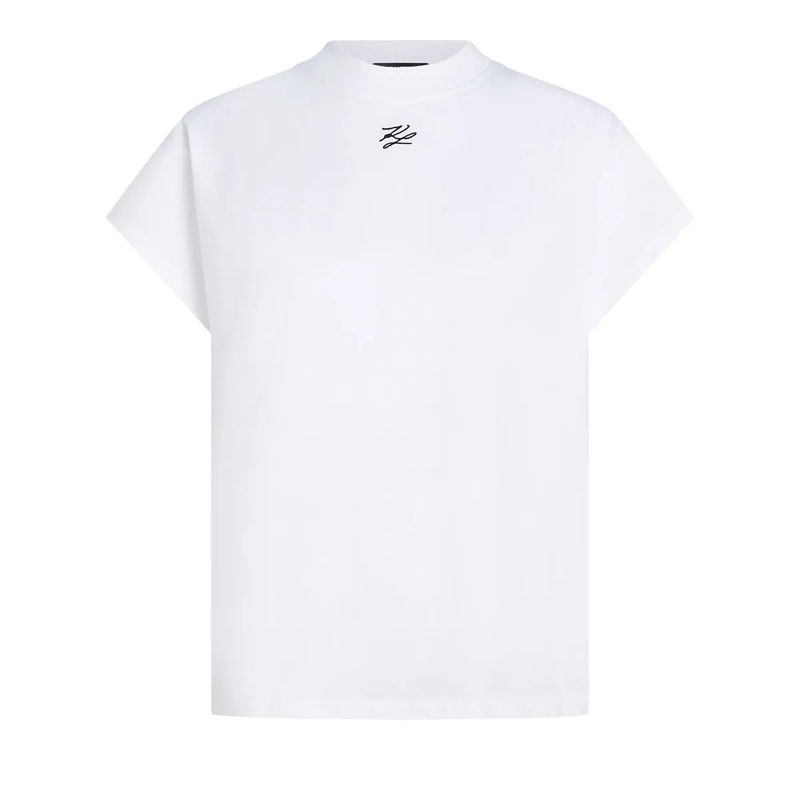 Karl Lagerfeld T-Shirt Lässiges T-Shirt mit Autogramm weiss