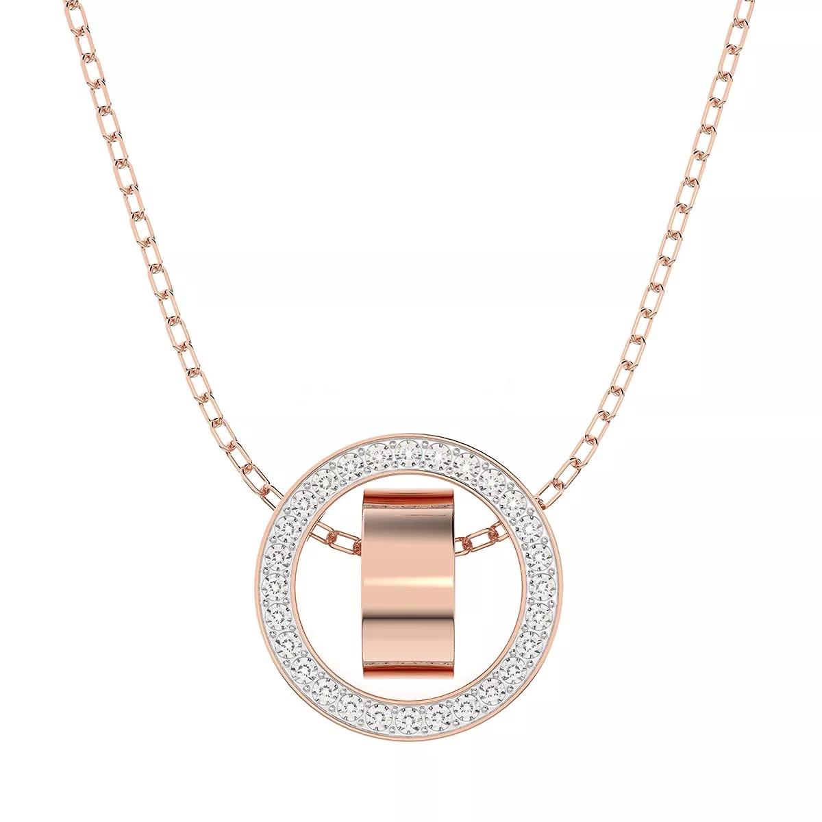 Swarovski Hollow Necklace rose goldtone plated White Lange Halskette
