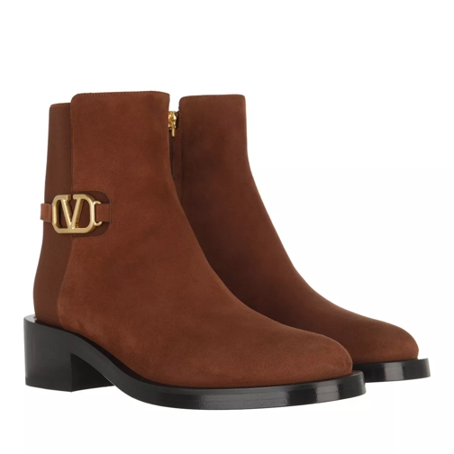 Valentino Garavani Boots Leather Chocolate Ankle Boot