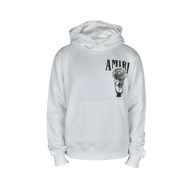 Amiri  Graphic Print White Amiri Crystal Ball Hoodie White