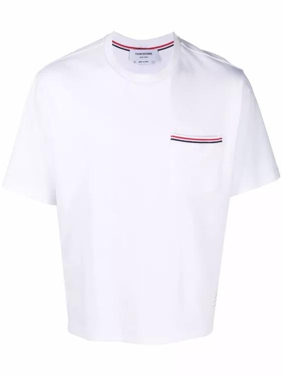 Thom Browne - White Ribbed T-Shirt - Größe 3 - white