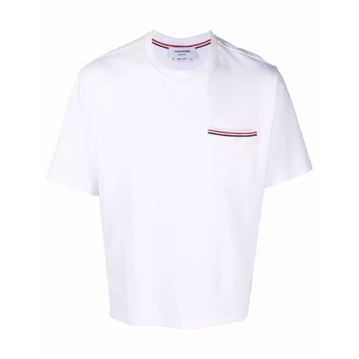 Thom Browne  White Ribbed T-Shirt White