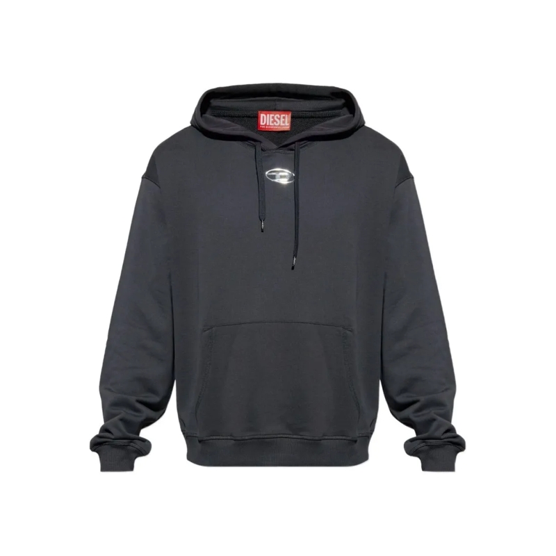 Diesel  Drawstring Hooded Sweatshirt Grey