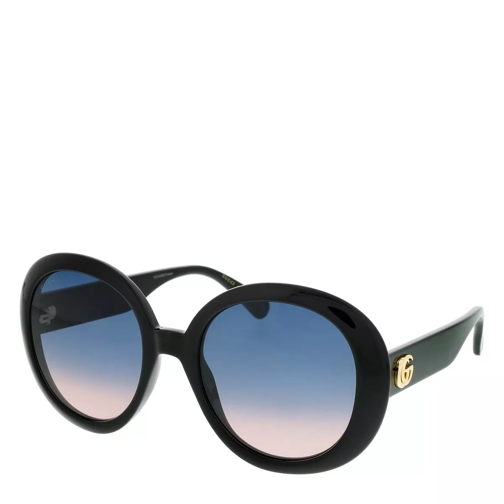 Gucci GG0712S-002 55 Sunglasses Black-Black-Blue Sonnenbrille