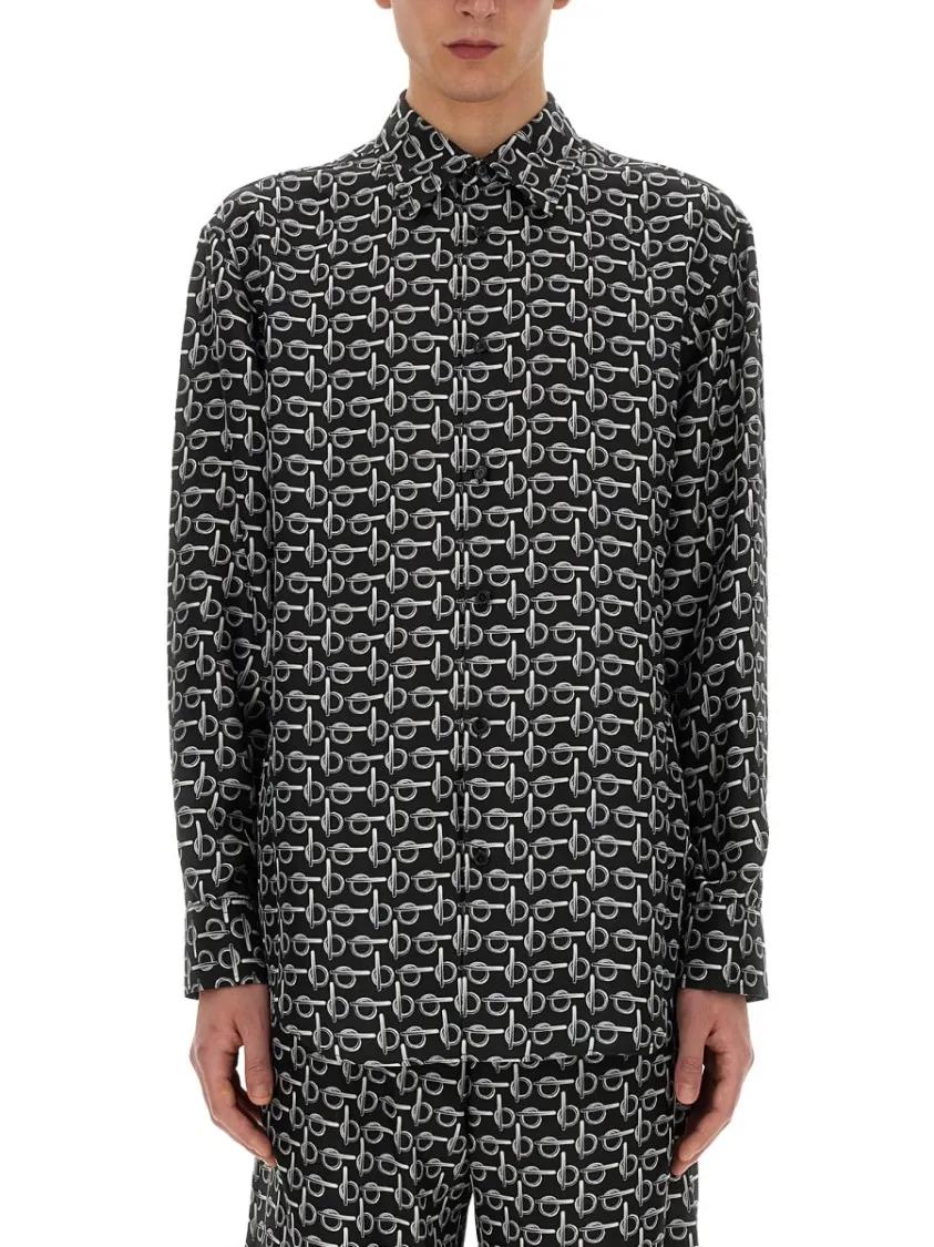 Thumbnail - Burberry - Oversize Black Silk Shirt - Größe M - schwarz