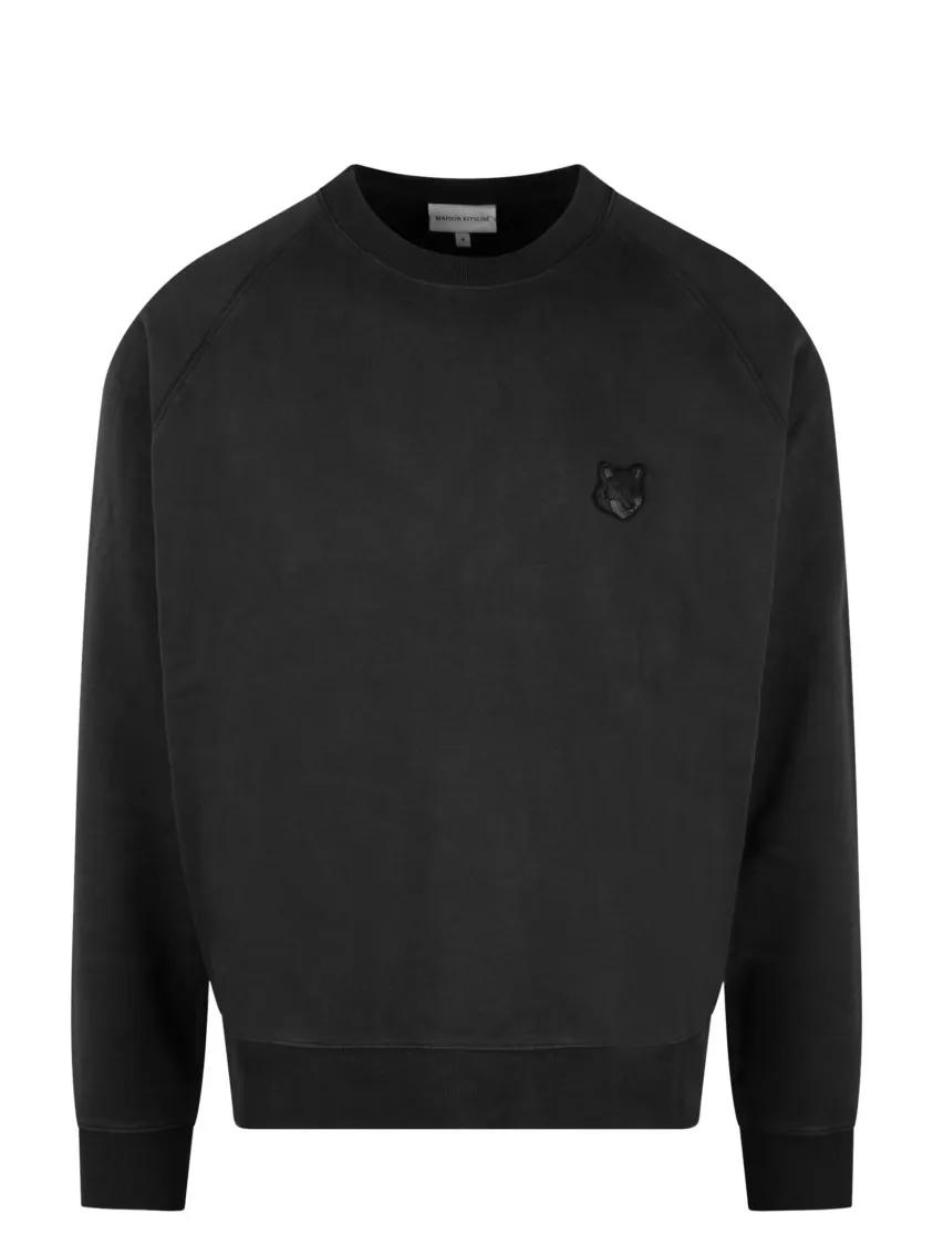 Maison Kitsune - Bold Fox Head Patch Oversize Sweatshirt - Größe L - schwarz