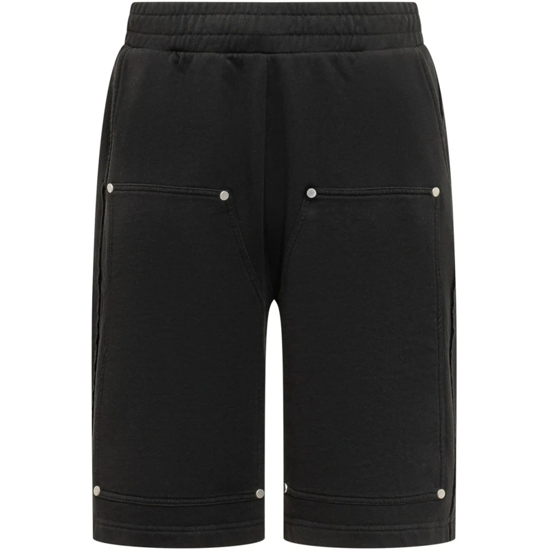 44 Label Group Shorts Pantaloncini con Tasche Applicate schwarz