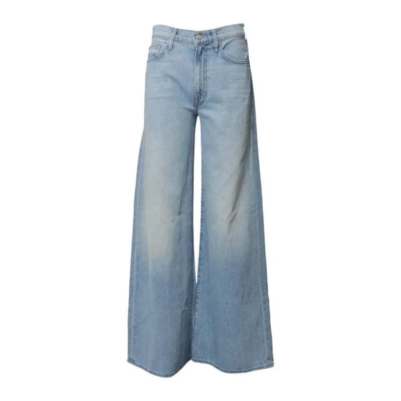 Mother Jeans Blue Cotton Denim The Undercover Unripped Jeans Blue